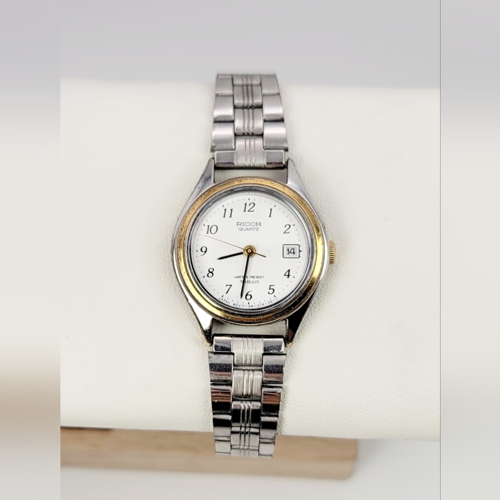 Vintage Ricoh Quartz Watch 314003 Women’s 27mm Two-Tone